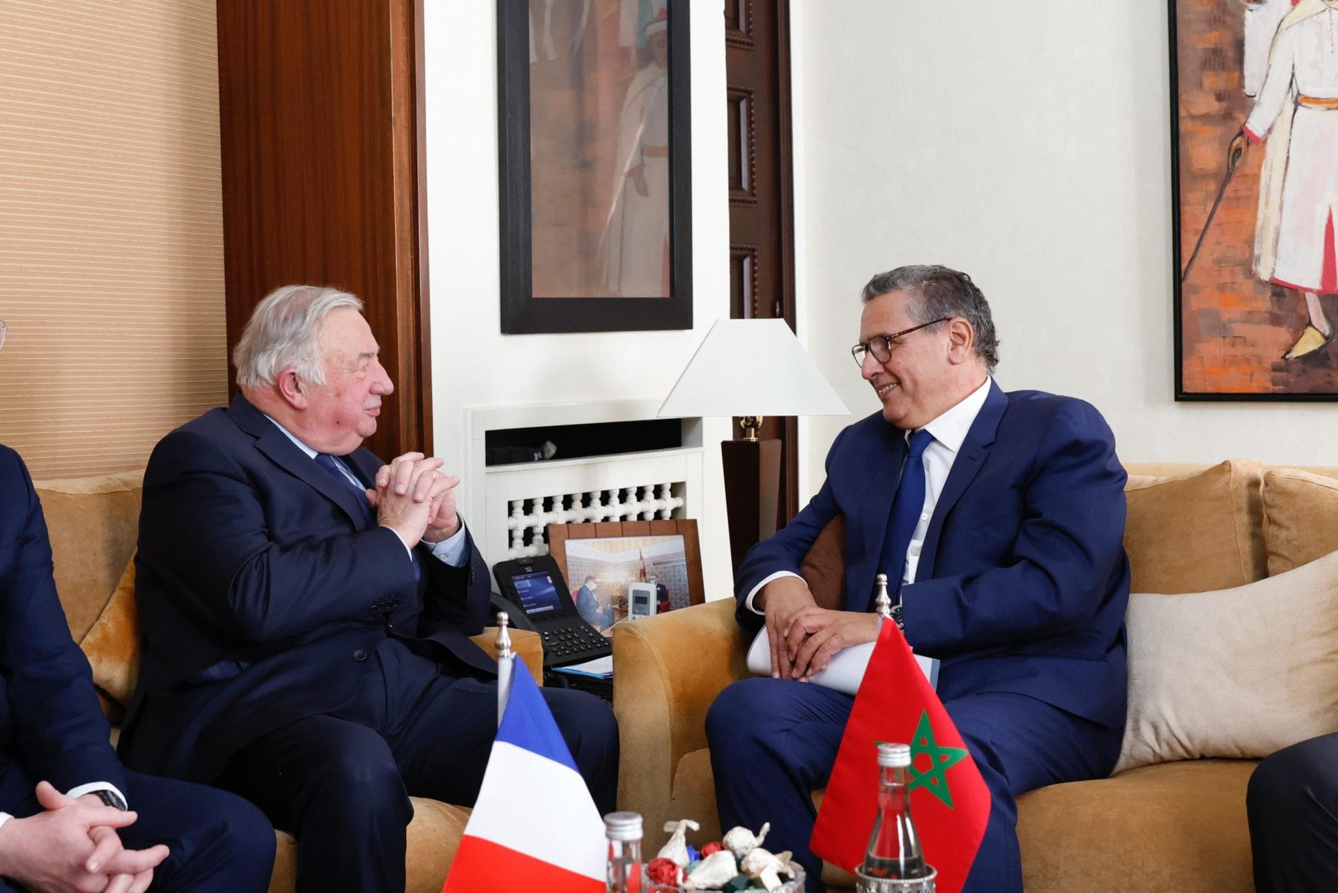 Aziz Akhannouch reçoit Gérard Larcher président du Sénat français