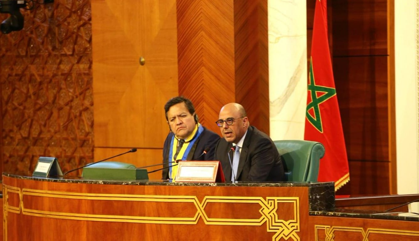 Mohamed Ould Errachid s’entretient avec une délégation de l’assemblée générale du Parlement andin