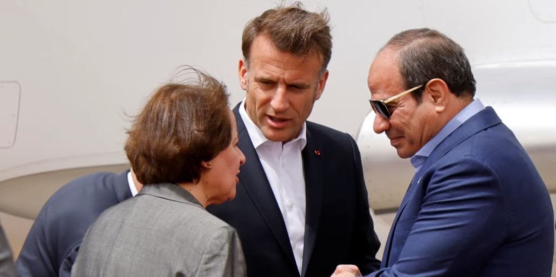 Egypte : Macron visite des blessés palestiniens à El-Arich