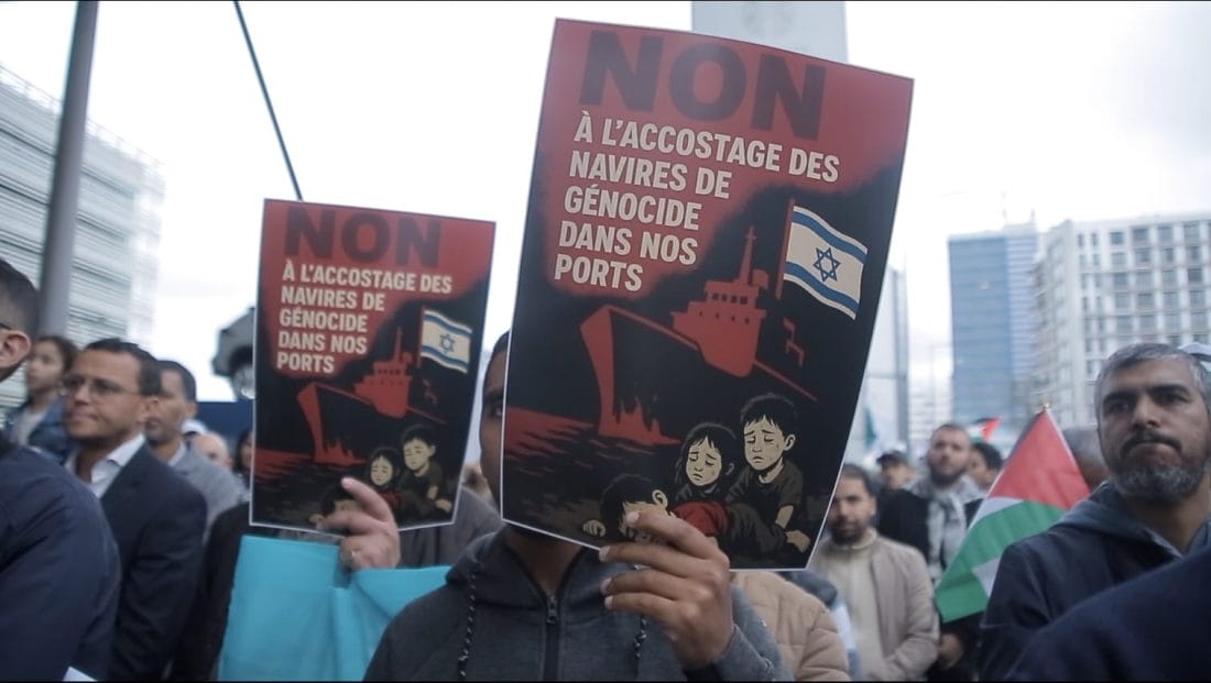 Casablanca : protestation contre un navire transportant du matériel militaire pour Israël