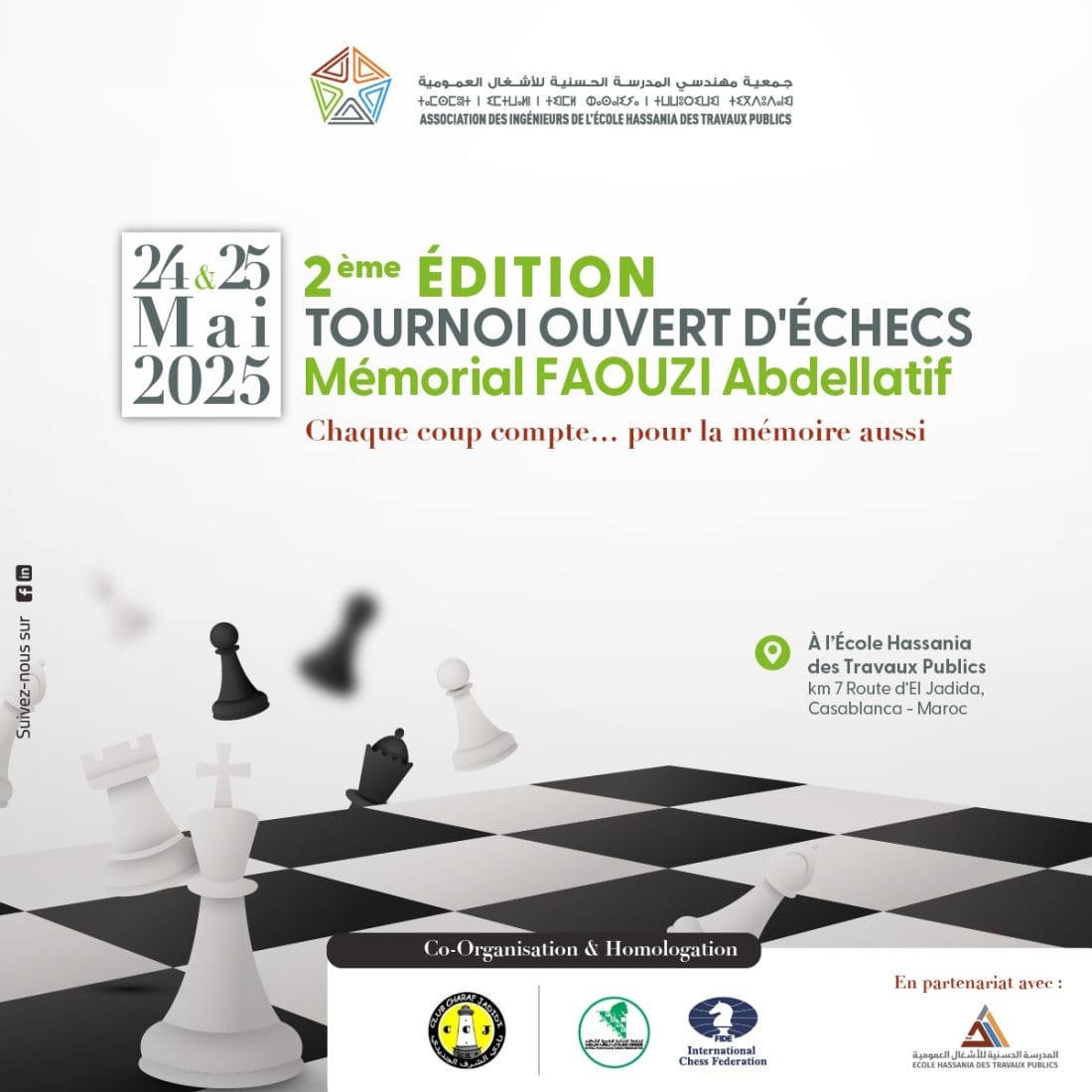 Casablanca : 200 maîtres d’échecs réunis à l’EHTP