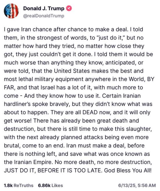 Israël-Iran : et si ce n'était que le début ? 2 trump twitter