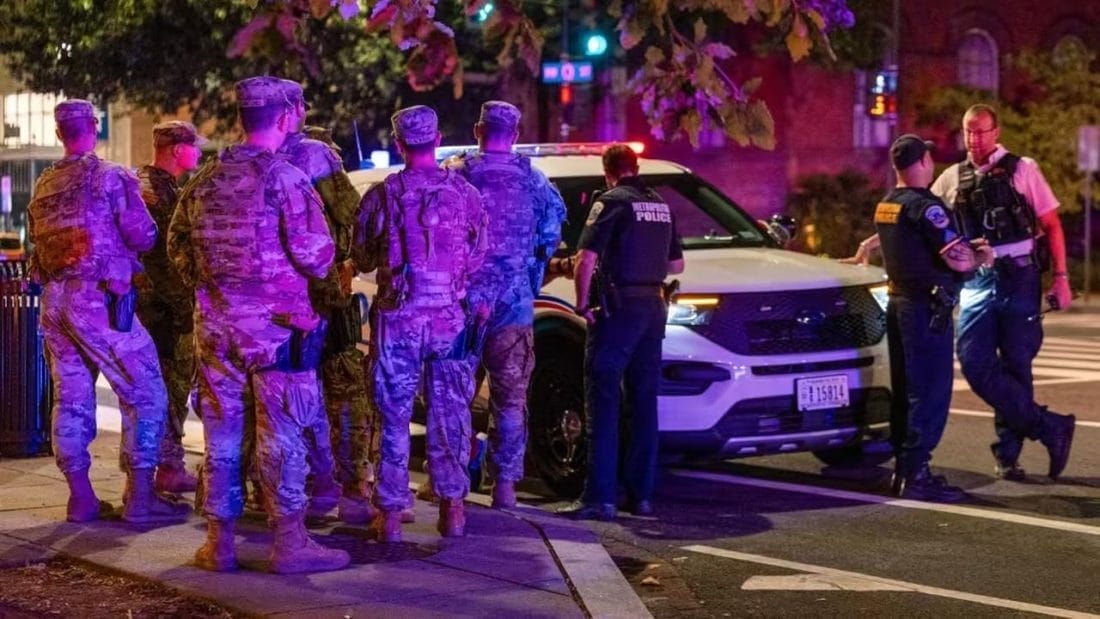 La garde nationale armée dans les rues de Washington
