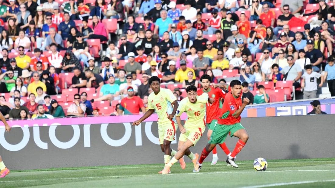 Mondial U20 : le carton vert test&eacute; pour la premi&egrave;re fois lors de Maroc&ndash;Espagne