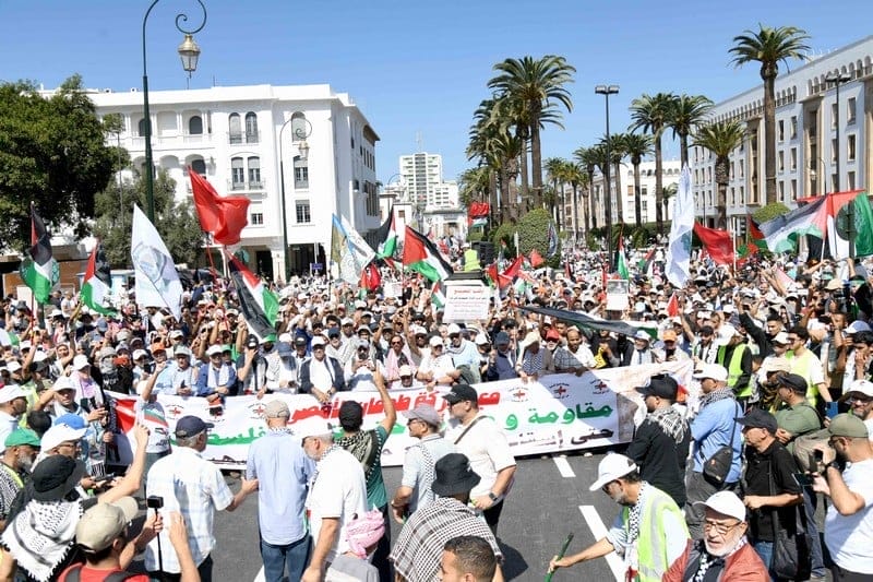 Rabat : grande marche populaire en soutien au peuple palestinien