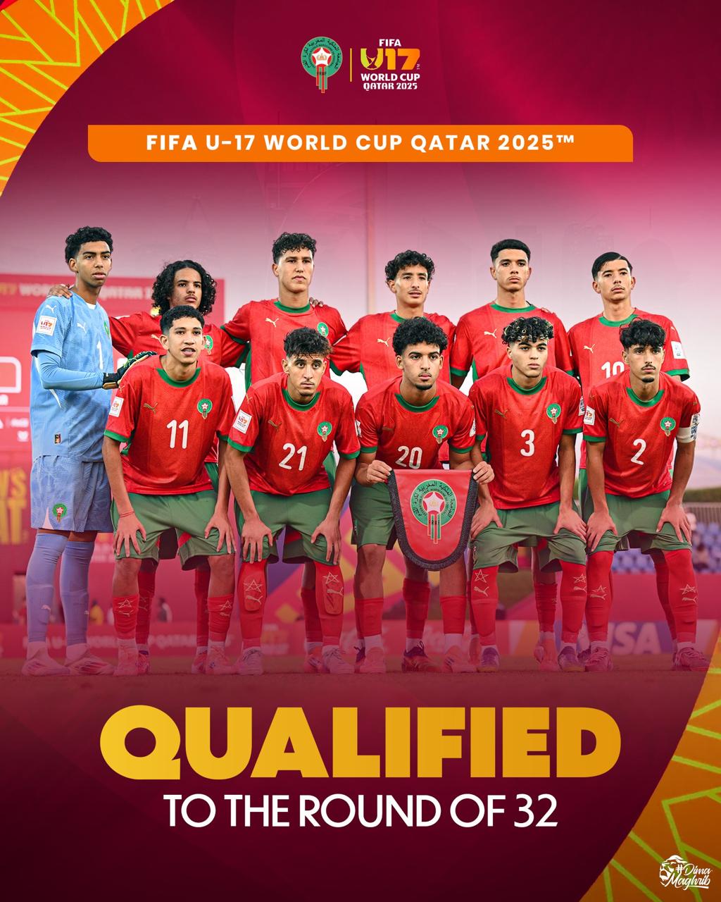 Les Lionceaux de l’Atlas U17 officiellement qualifiés pour les seizièmes de finale