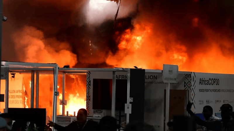 Le site de la COP30 temporairement fermé après un incendie à Belém